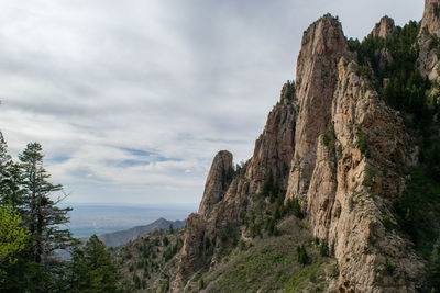 Scenic view of mountain against sky