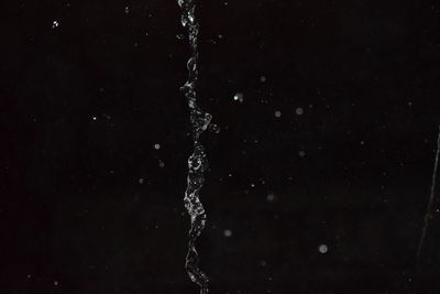 Close-up of water drops on black background