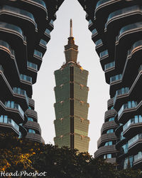 Low angle view of buildings against sky