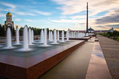 View of building against cloudy sky