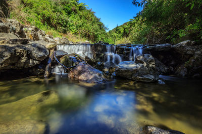 River flowing through rocks