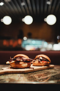 Close-up of ice cream in plate on table