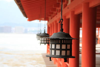 Low angle view of bell tower