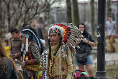 Portrait of people in traditional clothing