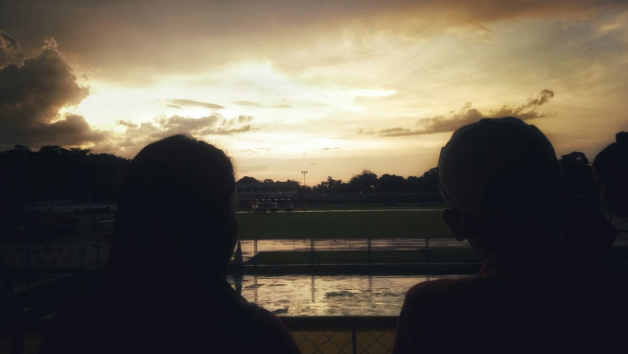 PORTRAIT OF SILHOUETTE PEOPLE AGAINST SKY DURING SUNSET