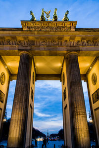 Brandenburg gate at sunset