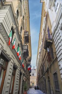 Low angle view of buildings in city