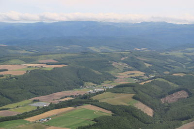 Aerial view of rural landscape