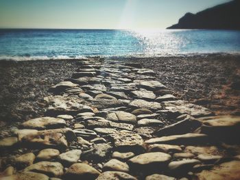 Rocks in sea