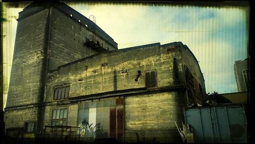 Low angle view of built structure against sky