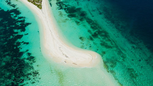 Little santa cruz island with a white beach. philippines,zamboanga.