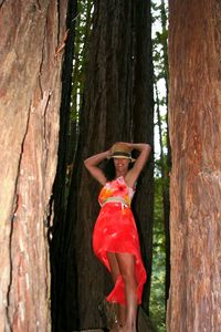 Woman in a forest