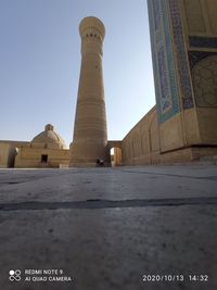 Low angle view of historical building against sky