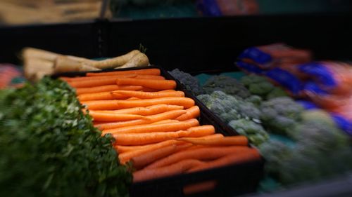 Various vegetables for sale in market