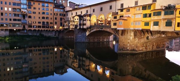 Reflection of buildings in city