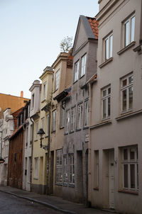 Low angle view of residential buildings against sky