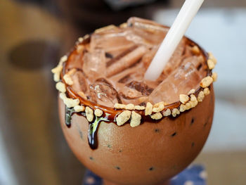 Close-up of chocolate cake