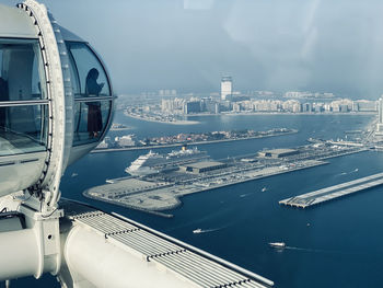 High angle view of buildings in city. dybai from ain dubay. 