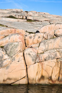 Cliff face at the water