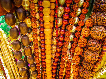 Full frame shot of multi colored for sale in market