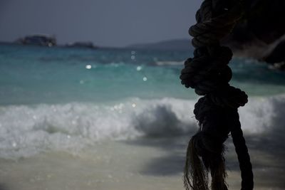 Close-up of sea against sky