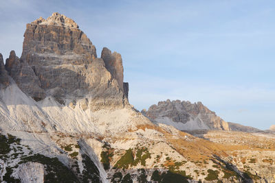 Scenic view of rocky mountains against sky