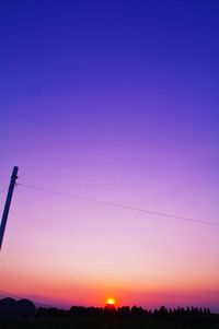 Silhouette of landscape at sunset