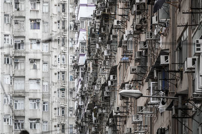 Low angle view of buildings in city