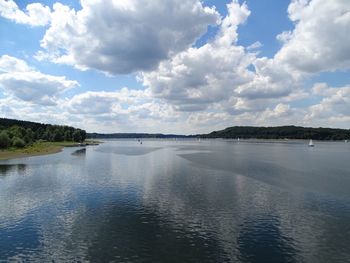 Scenic view of river against sky