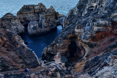 Rock formations on sea shore