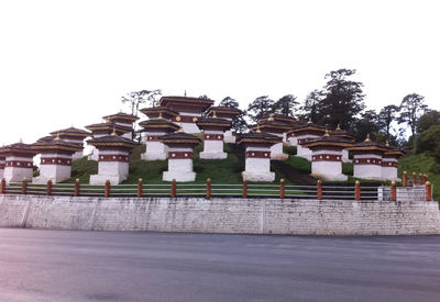 View of built structure against clear sky