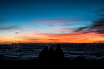 Scenic view of silhouette against sky during sunset