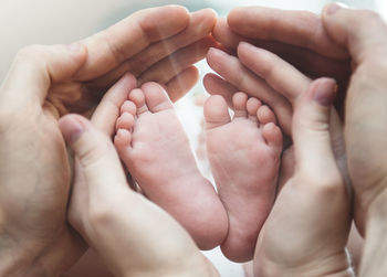 Close-up of baby hands