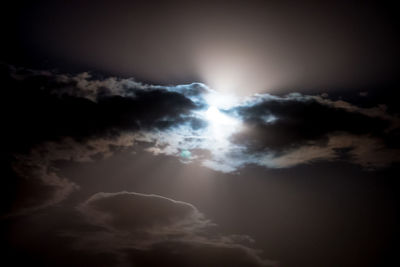 Low angle view of cloudy sky