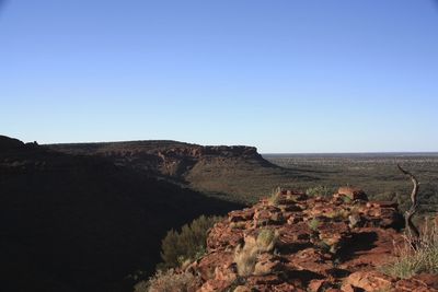Scenic view of landscape against clear sky