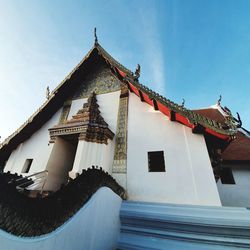 Low angle view of traditional building against sky