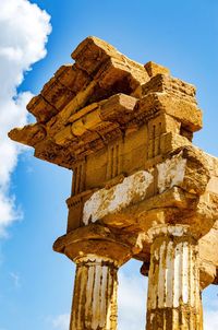 Low angle view of old ruins