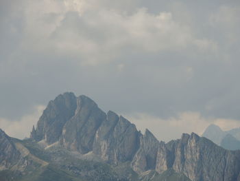 Scenic view of rocky mountains against sky