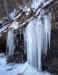 Waterfall in winter