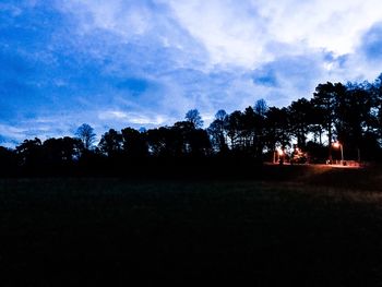 Silhouette trees against sky