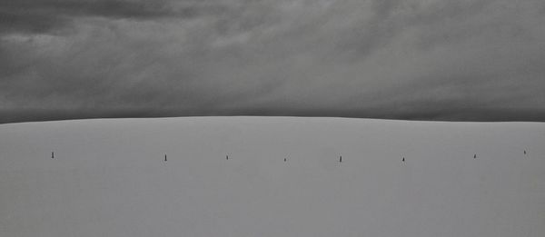 View of snow covered land