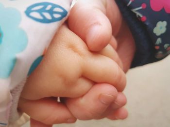 Close-up of baby hands