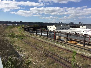 Train on railroad track
