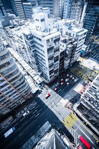 High angle view of cityscape