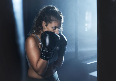 Young woman looking away
