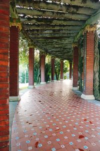 Empty corridor of building