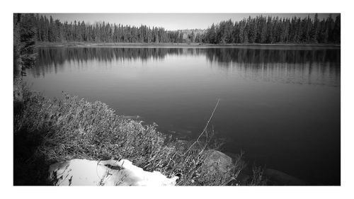 Panoramic view of lake against sky