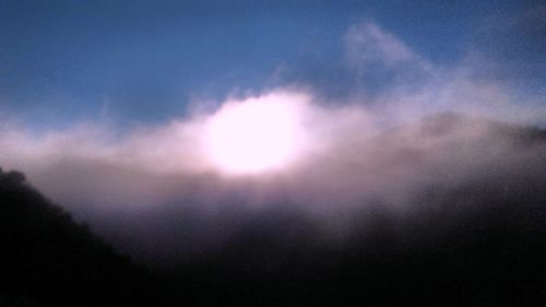 Low angle view of sky at night