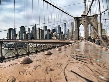 View of suspension bridge