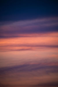 Low angle view of clouds in sky during sunset